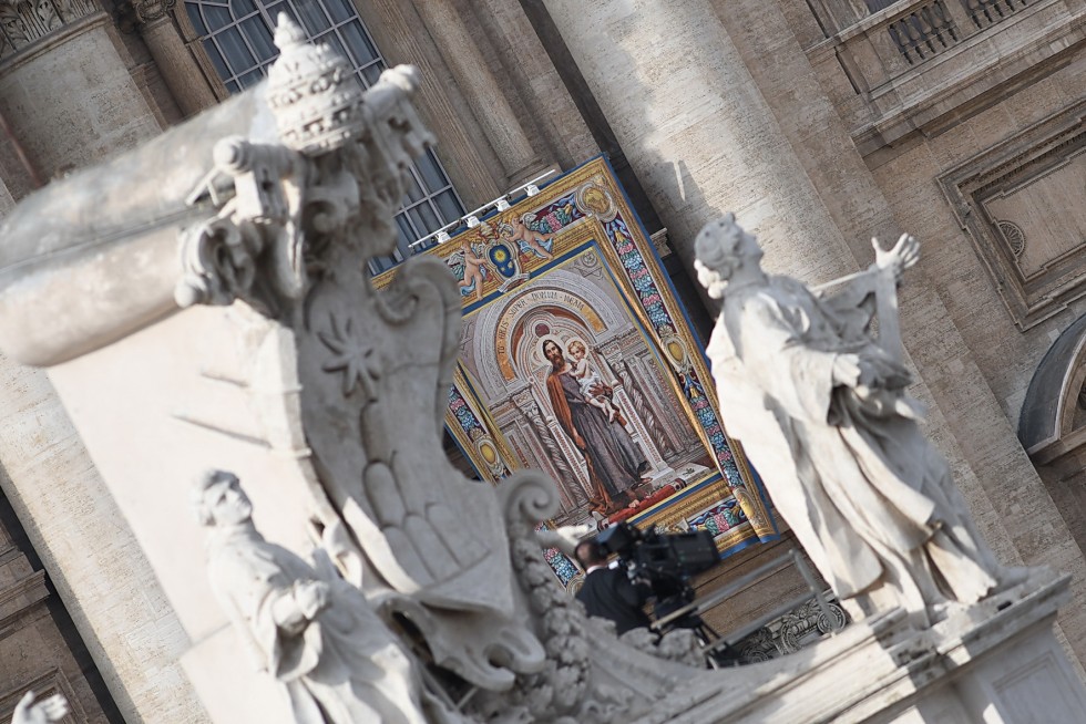 Vaticano, 20 novembre 2016: Papa Francesco celebra messa chiusura Porta Santa - san Giuseppe