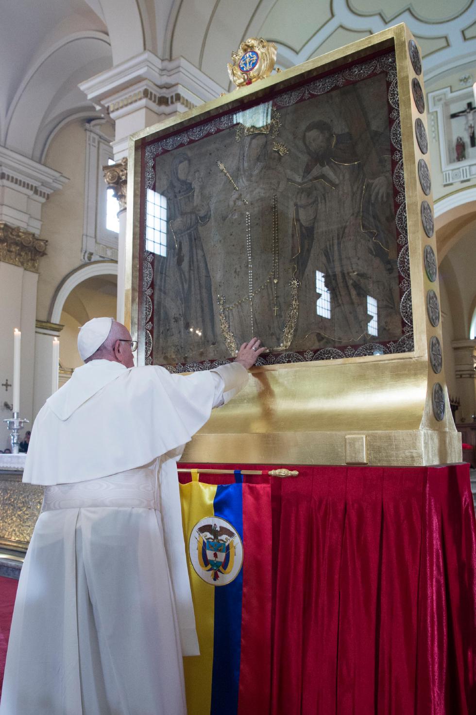 Bogotà (Colombia), 7 settembre 2017: Papa Francesco visita la Cattedrale