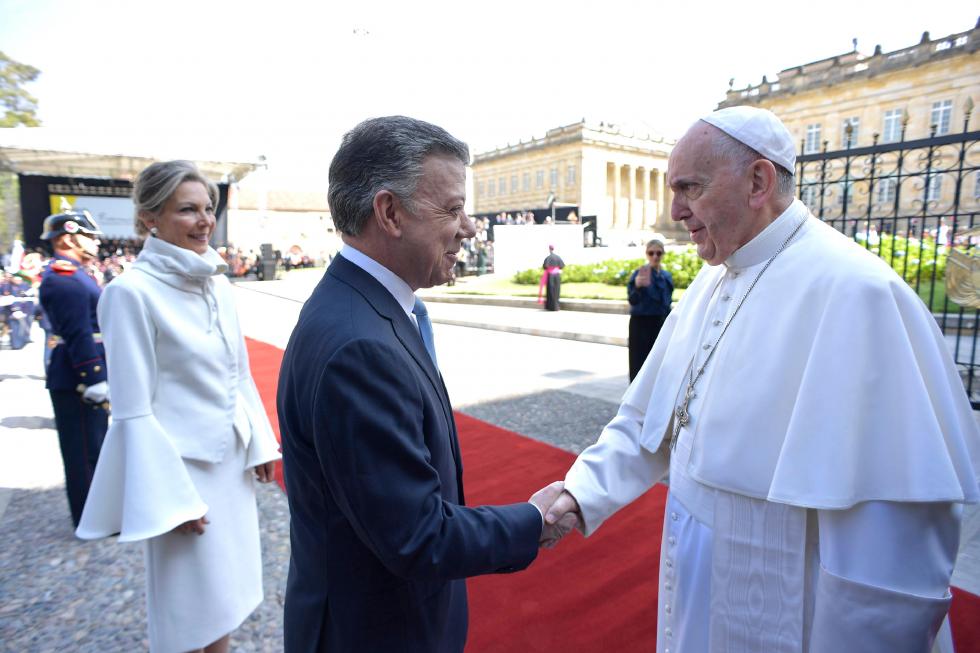 Bogotà, 7 settembre: Papa Francesco incontra le autorità